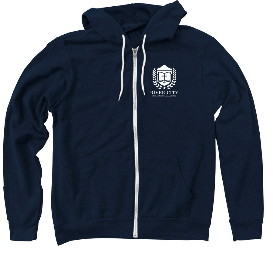 Spirit Day Zip-Up Hoodie, a Navy Zip Up Hoodie