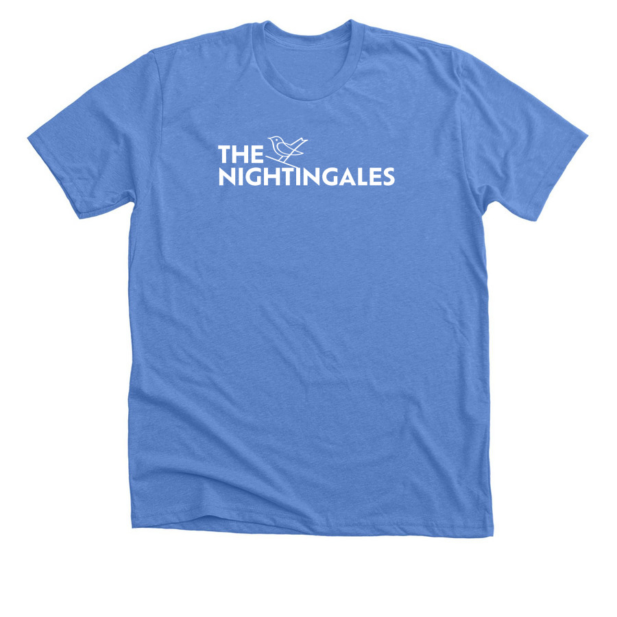 The Nightingales Shirts, a Heather Columbia Blue Premium Unisex Tee