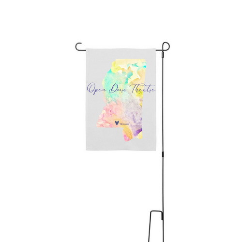 Stella "McComb, MS" Art Fill Flag, a White 12" x 18" Yard Flag with Stake
