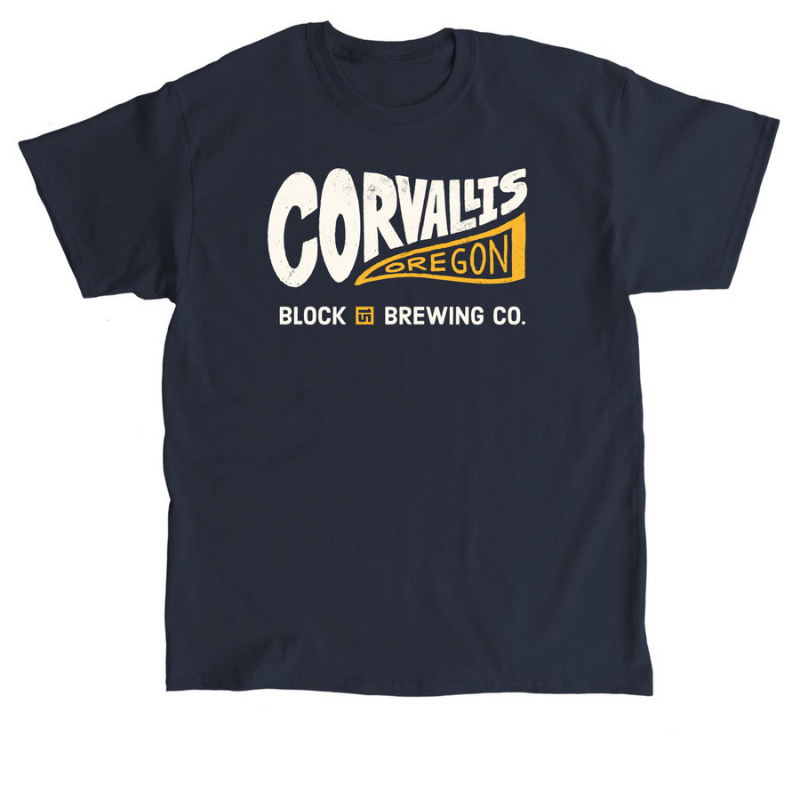 Corvallis Oregon - Block 15, a Navy Classic Unisex Tee