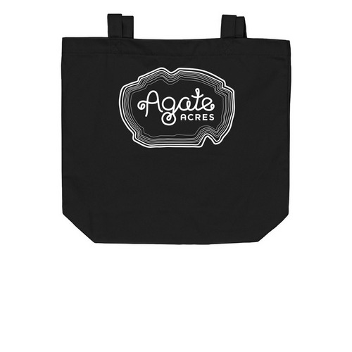 Tote Bag White AAFE Logo, a Black Organic Cotton Tote Bag