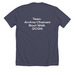 Archna Chainani 2026 Boot Walk Team Shirt, a Heather Midnight Navy Premium Unisex Tee (back-view)