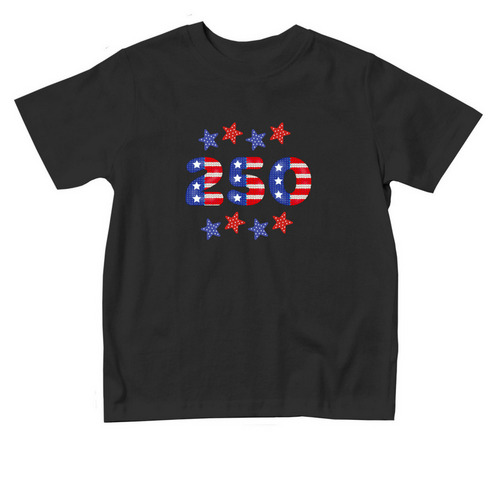 250th Stars - Toddler, a Black Toddler Tee