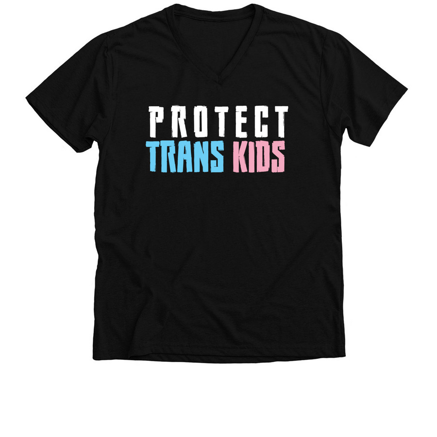 Protect Trans Kids, a Solid Black Blend Premium V-Neck Tee