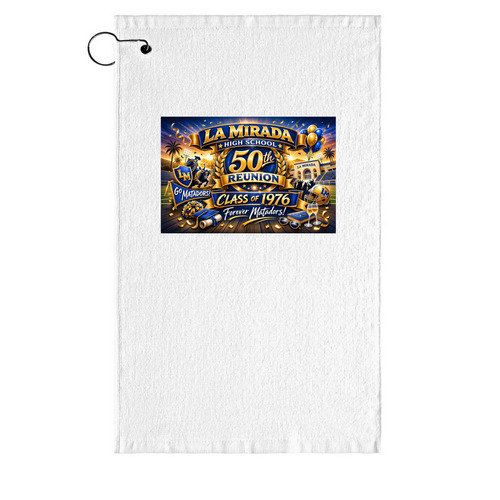LMHS Matadors 50 Years Strong, a White Golf Towel
