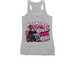 Piss me off front, a Athletic Heather Women's Racerback