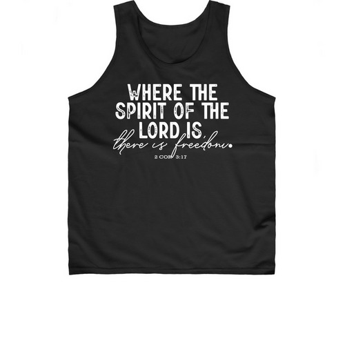 Where the Spirit of the Lord, a Black Classic Unisex Tank Top