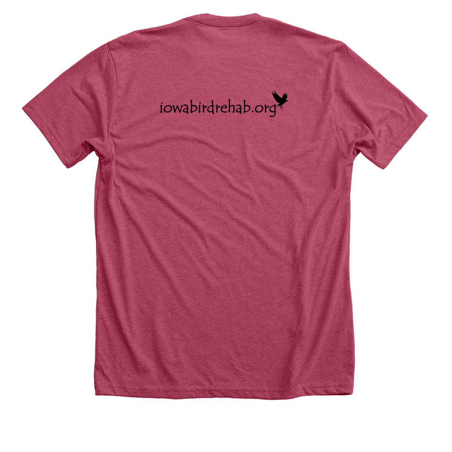 Baby Birds 2026, Flowers, a Heather Raspberry Premium Unisex Tee (back-view)