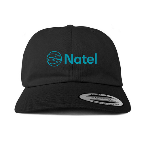 Natel Logo Hats, a Black Printed Classic Baseball Cap