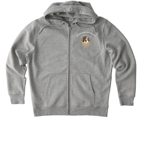 Grifscamp: My Best Friend Has Long Ears, a Heather Grey Stanley/Stella Unisex Cultivator 2.0 Zip Up Pullover Hoodie