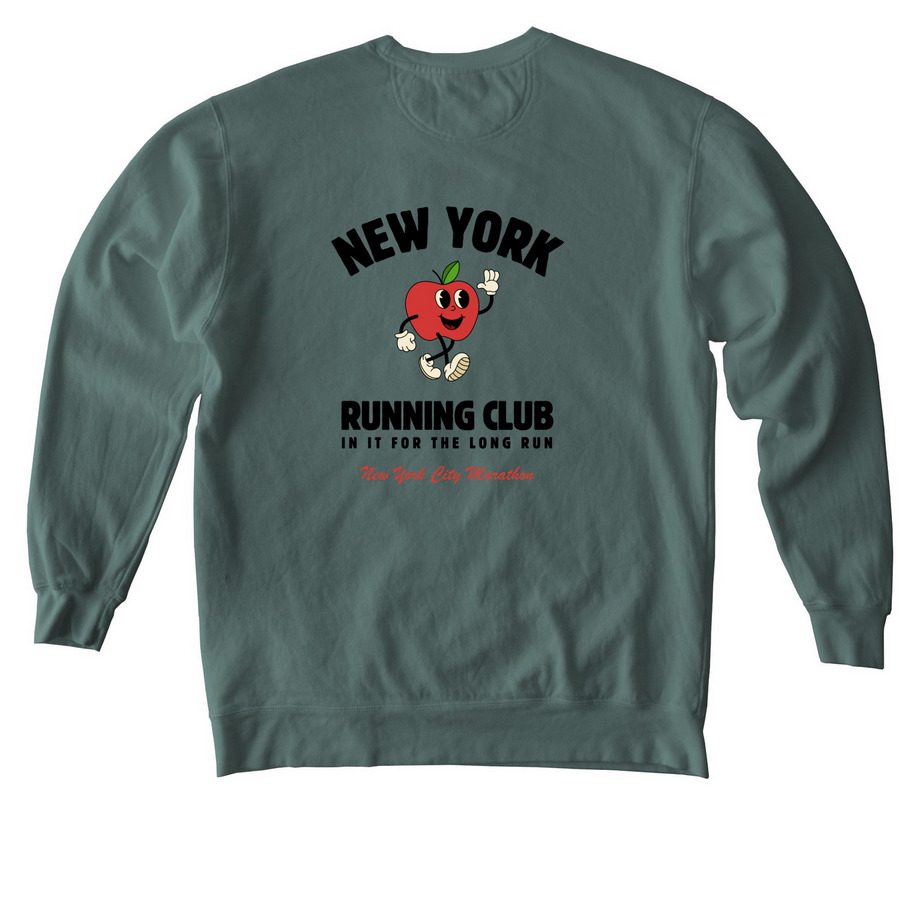 New York City Running Club, a Blue Spruce Comfort Colors Crewneck Sweatshirt (back-view)