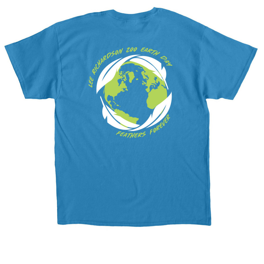 Lee Richardson Zoo - Earth Day 2026, a Sapphire Classic Unisex Tee (back-view)