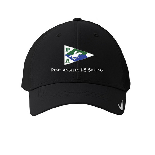 Port Angeles High School Sailing Hats, a Black Printed Nike Dri-FIT Legacy Performance Cap