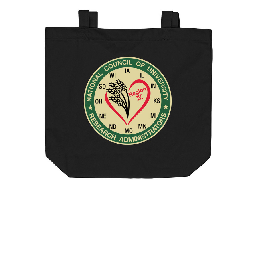 Tote Bag NCURA Region IV&nbsp;, a Black Organic Cotton Tote Bag