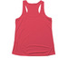 "Barn Hair, Don't Care!" Athletic Collection, a Hot Coral Women's Performance Tank (back-view)