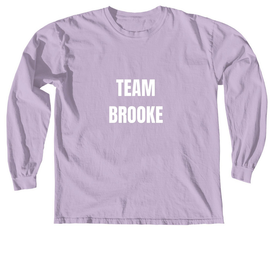 Team Brooke, a Orchid Comfort Colors Long Sleeve Tee