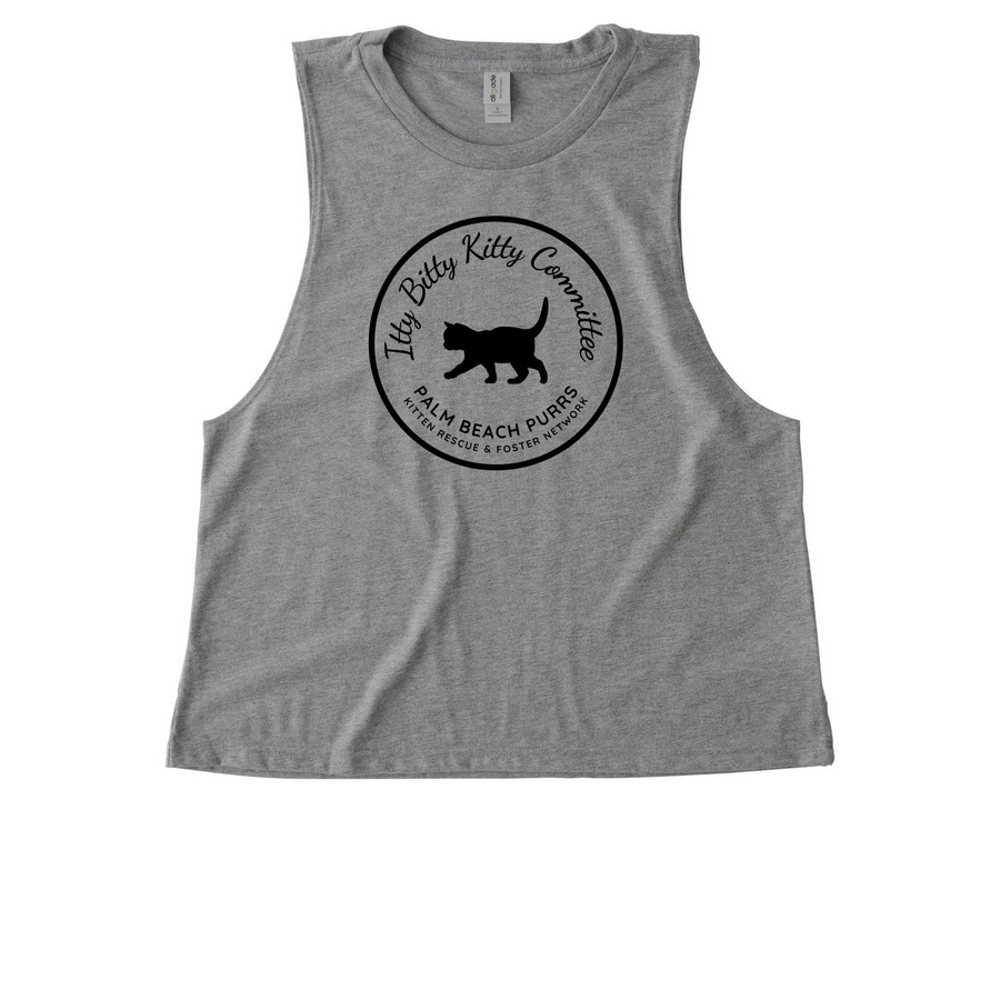 Itty Bitty Kitty Committee 2, a Aluminum Grey Allmade Eco Triblend Women?s Muscle Tank