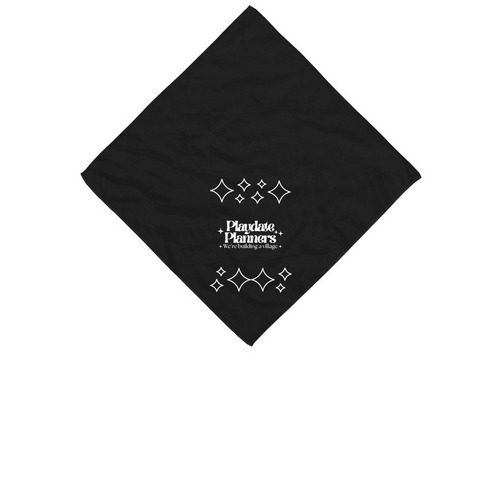 Playdate Planners Sparkle Bandana, a Black Cotton Bandana