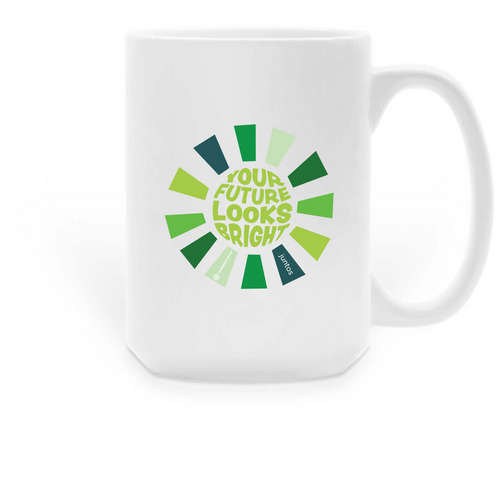 Your Future Looks Bright Mug, a White Large Coffee Mug