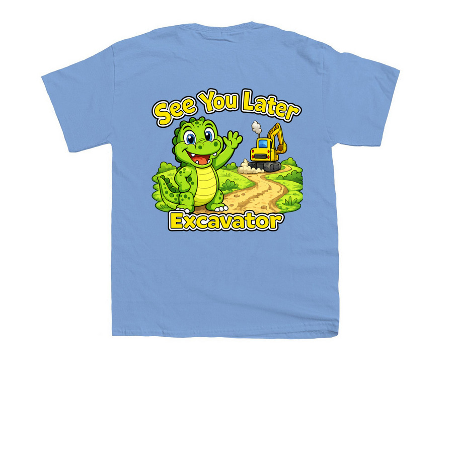 See You Later, a Carolina Blue Youth Unisex Tee (back-view)