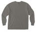 Simple Silken Pocket Tee: Chinchilla/Black, a Grey Comfort Colors Long Sleeve Pocket Tee (back-view)