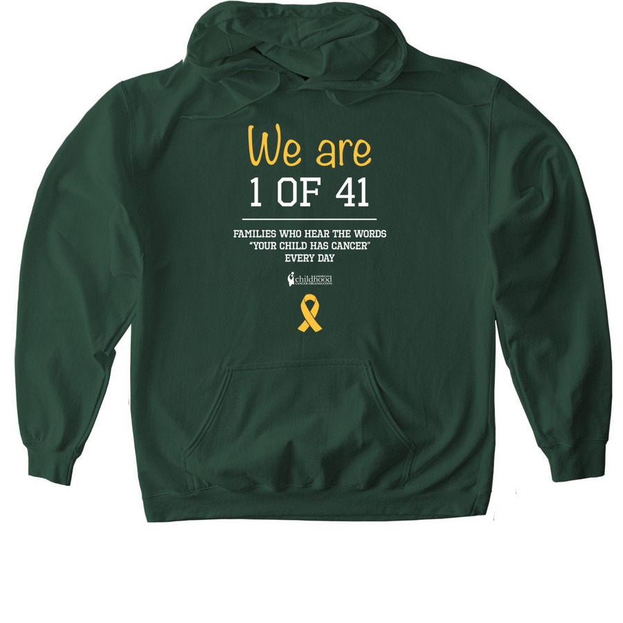 We are 1 in 41, a Forest Green Softstyle Pullover Hoodie