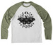 2026 Silk Moth Shirts, a Olive You Green/ Bright White Allmade Eco Triblend Colorblock Raglan Long Sleeve Tee