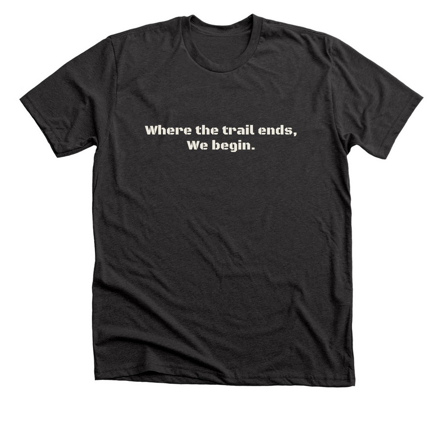 Tracks to Recovery Campaign, a Dark Grey Heather Premium Unisex Tee
