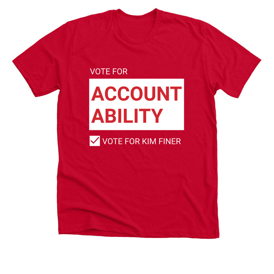 The Accountability Shirt, a Solid Red Blend Premium Unisex Tee