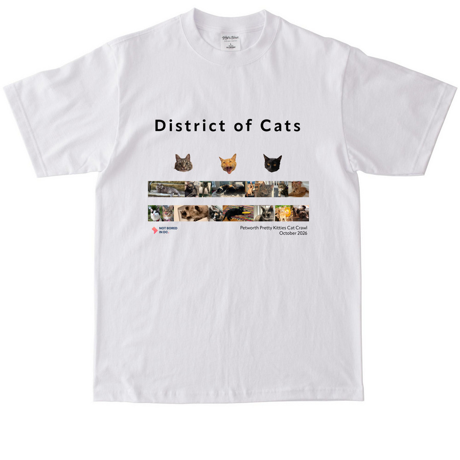District of Cats Shirts, a White Max Heavyweight Tee