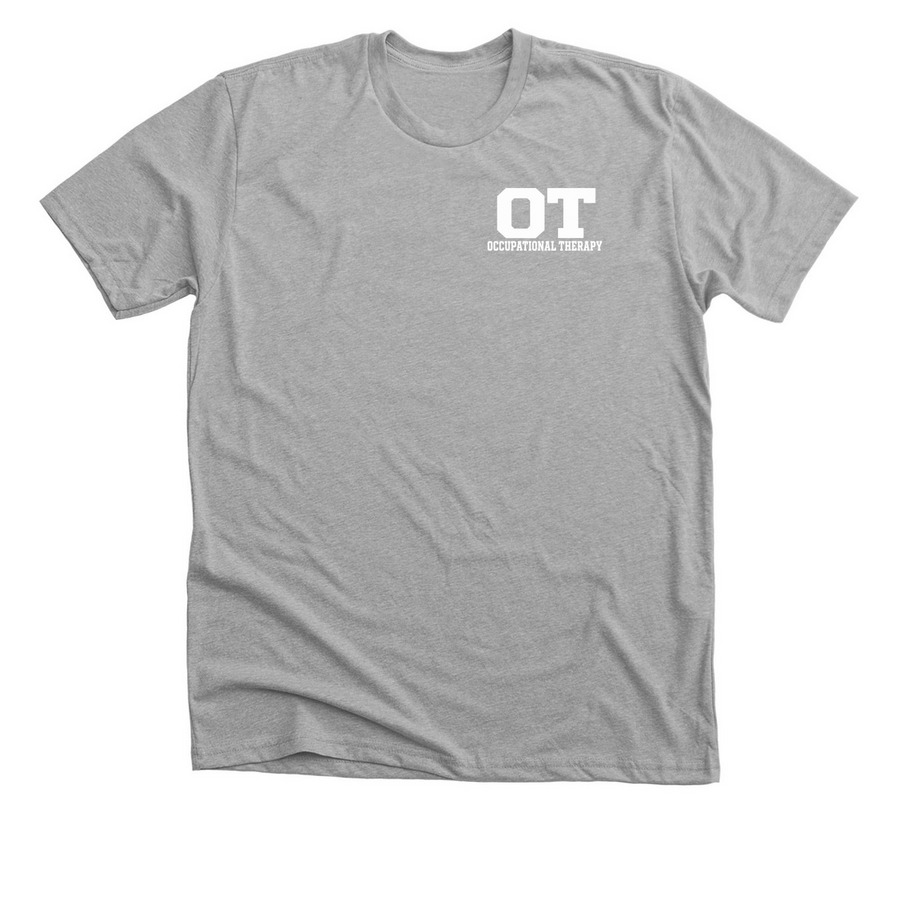 OT logo, a Athletic Heather Premium Unisex Tee