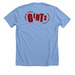 Gents Crazy Letters Logo, a Heather Carolina Blue Premium Unisex Tee (back-view)
