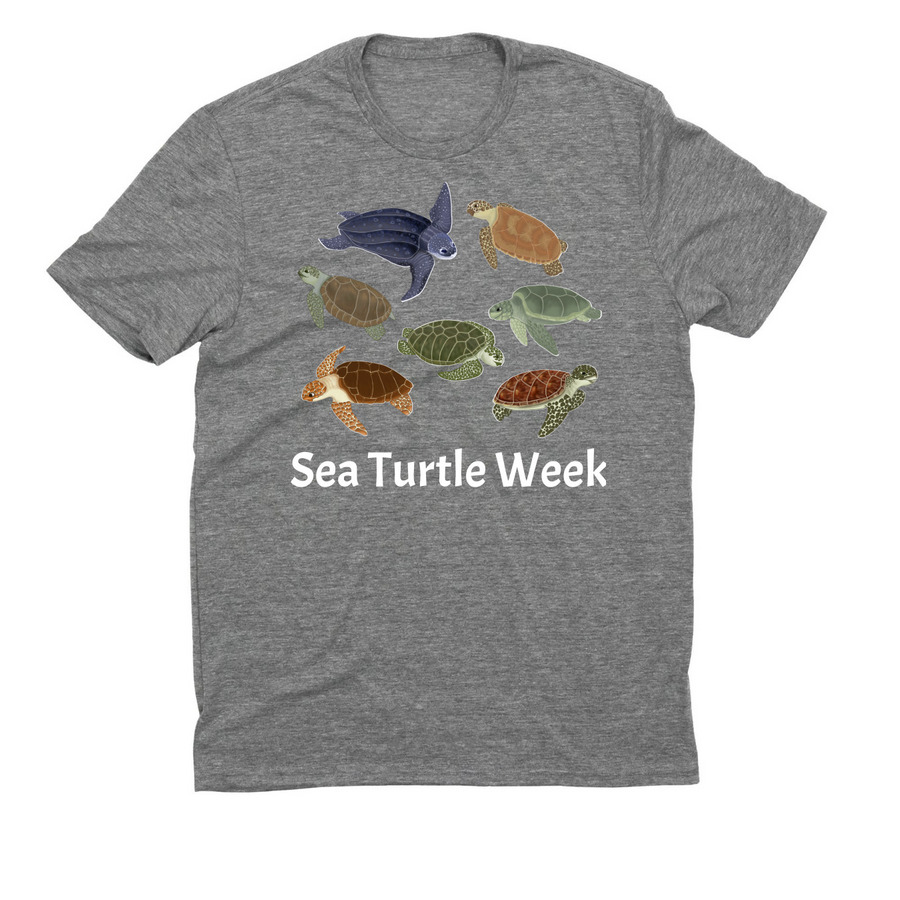 Sea Turtle Week, a Aluminum Grey Allmade Eco Triblend Unisex Tee