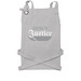 Serving Up Justice, a Silver Cotton Canvas Pocket Apron