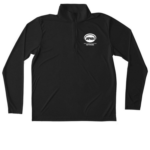 APAN Scholarship Fundraiser 2026, a Black Unisex Performance Quarter Zip Pullover