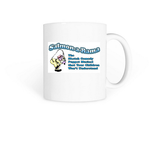 Salmon-A-Rama Mug, a White Coffee Mug