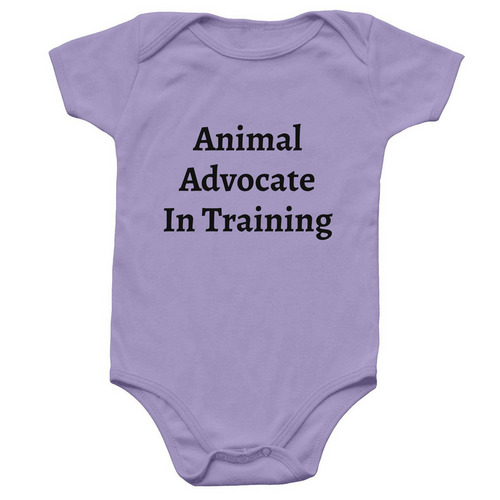 Animal Advocate, a Lavender Infant Onesie