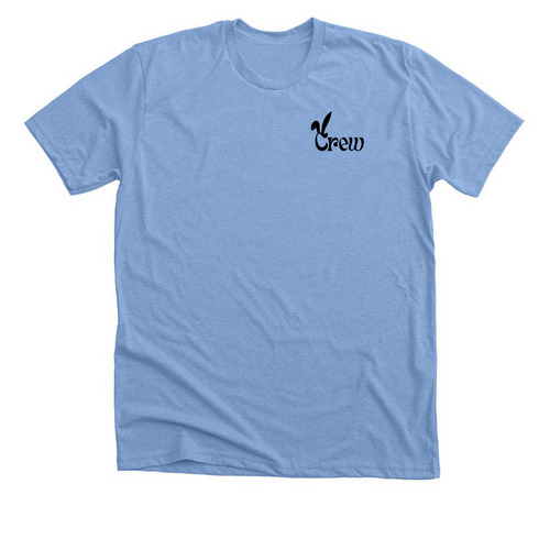 Crew Shirt Alice by Heart, a Heather Carolina Blue Premium Unisex Tee