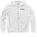Demi Line - Black, a White Zip Up Hoodie