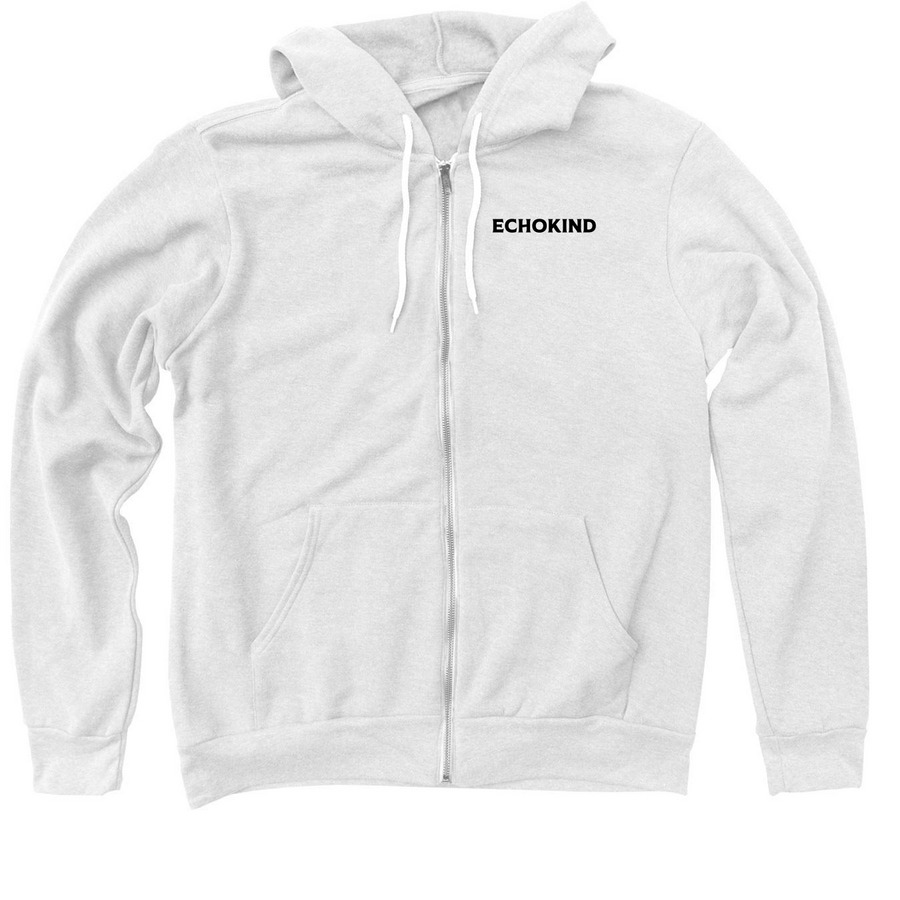 Demi Line - Black, a White Zip Up Hoodie