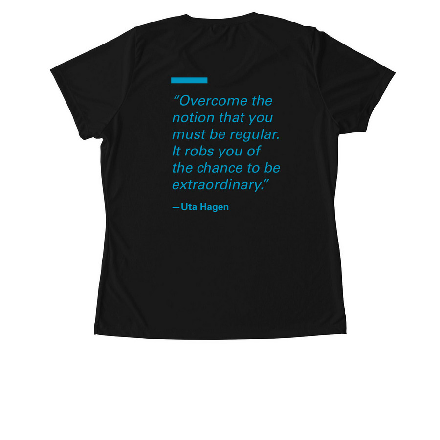 HB Women's Black T-Shirt, a Black Women's Performance Tee (back-view)