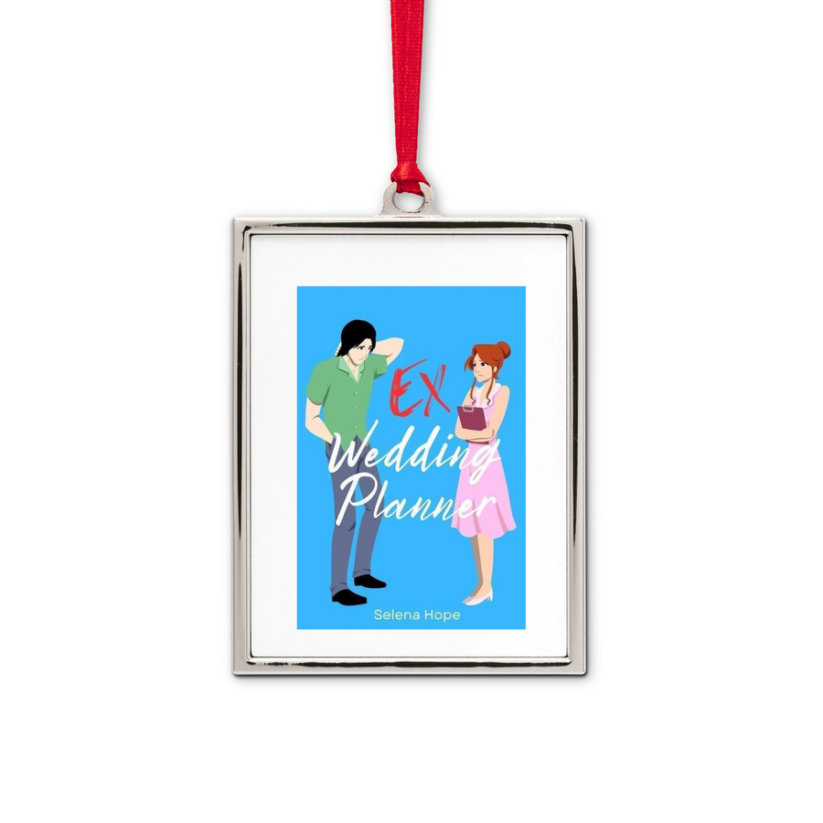 EX-Wedding Planner Silver&nbsp; Ornament&nbsp;, a White Silver Portrait Frame Ornament