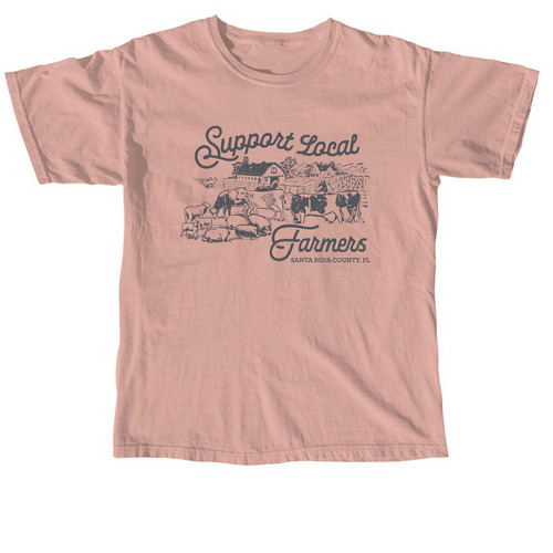 Support Local Farmers | Santa Rosa, a Peachy Comfort Colors Unisex Tee