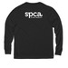 Fur Mama, a Deep Black Allmade Eco Triblend Long Sleeve Tee (back-view)
