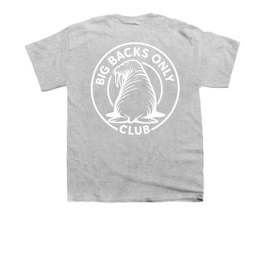 BIG BACKS ONLY CLUB, a Sport Grey Youth Unisex Tee (back-view)