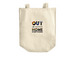 HOME EVERYWHERE - TOTE&nbsp;, a Natural Over-the-Shoulder Shopping Tote Bag (back-view)