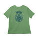 Utah Baroque- two-sided, blue ink, a Leaf Women?s Relaxed Cotton Tee (back-view)