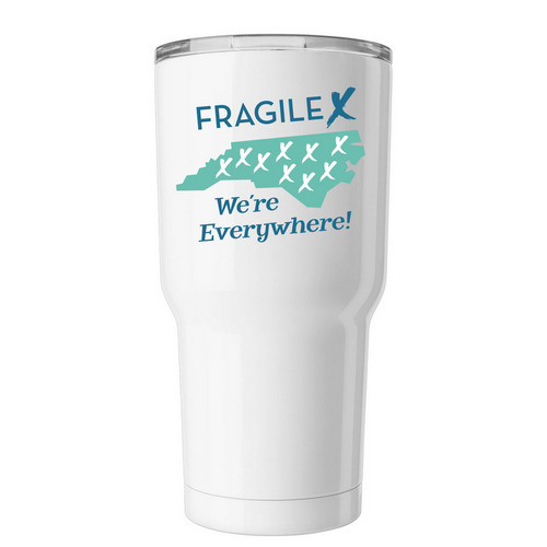 Fragile X We?re Everywhere, a White Insulated Tumbler