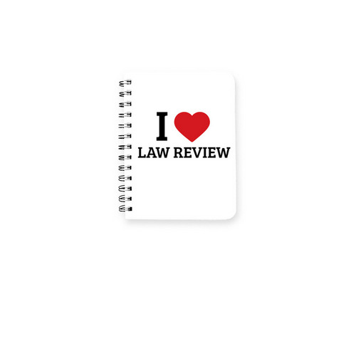I "Heart" Law Review Notebook, a White Spiral Notebook