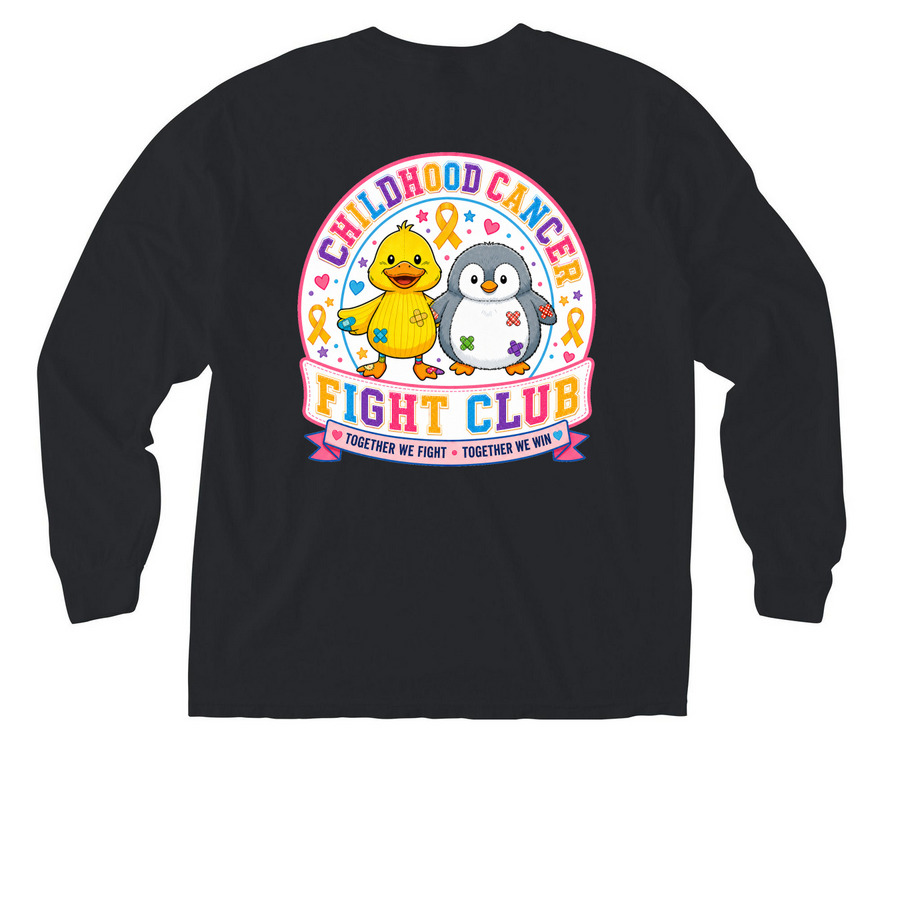 Fight Club - Adult Pocket Shirts, a Black Comfort Colors Long Sleeve Pocket Tee (back-view)